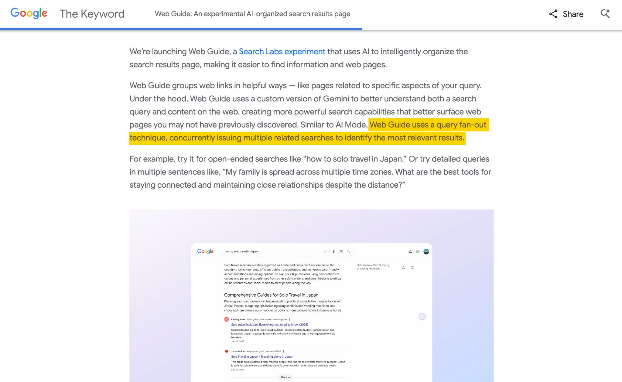 Web Guide ve sorgu yayılımı açıklaması