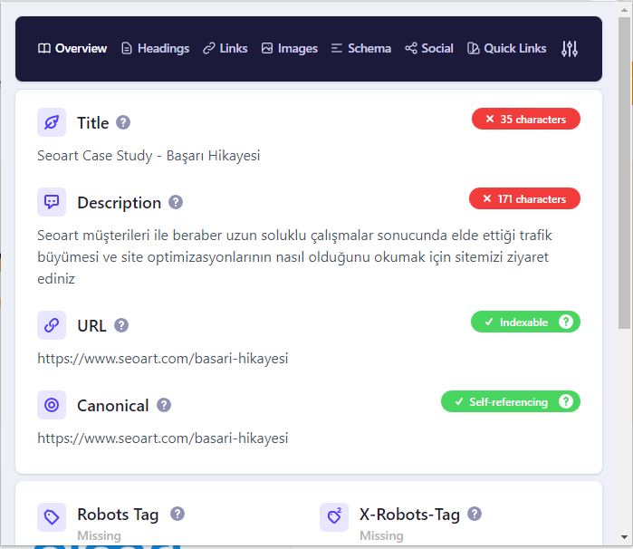 Detailed SEO Extension