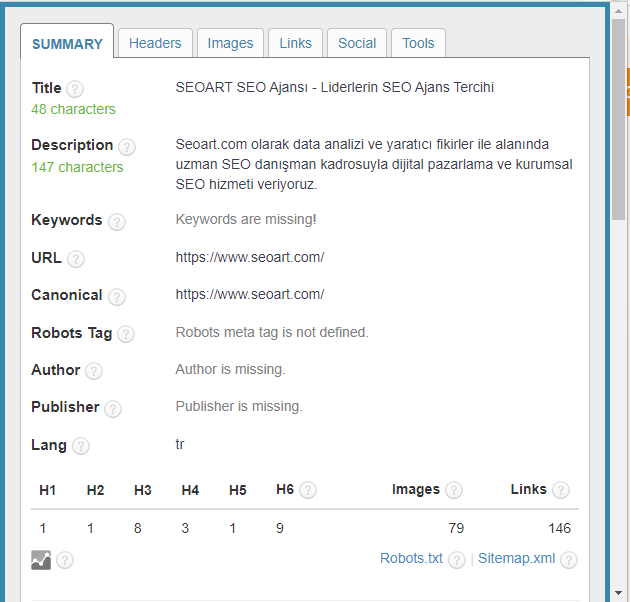 SEO META in 1 CLICK uzantısı