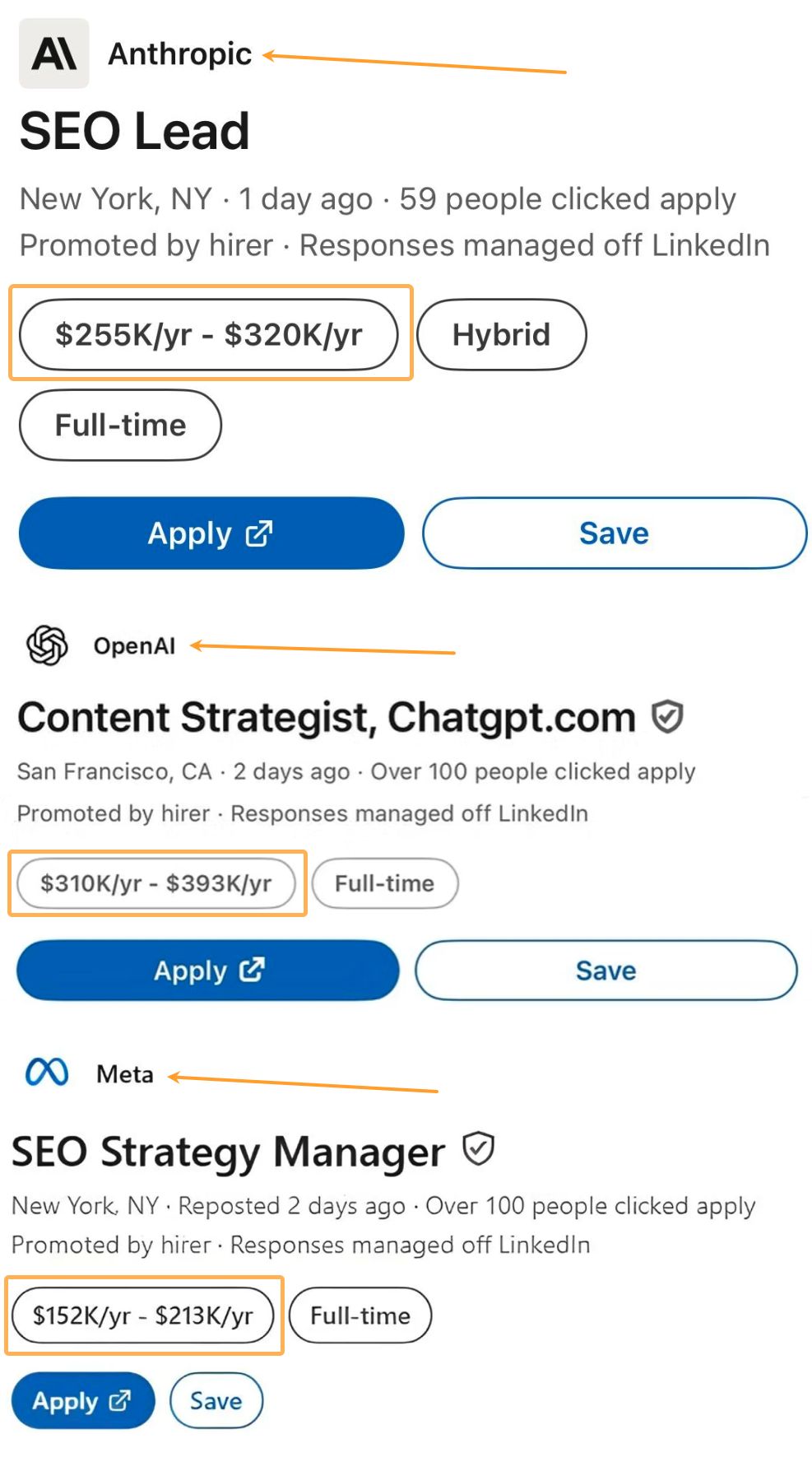 Anthropic, OpenAI ve Meta gibi yapay zeka devlerinde SEO liderlik rolleri için yapılan iş ilanları